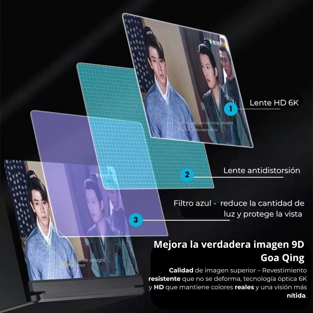 Amplificador de Pantalla 3D Plus Cuida la vista y postura (Oferta 1 + 1 GRATIS)